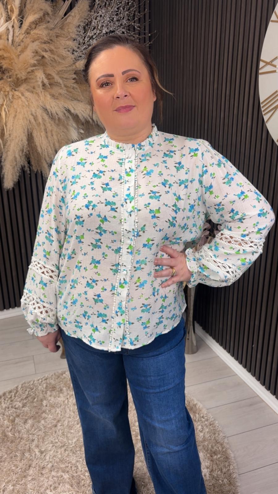 SAWYER SHIRT - BLUE FLORAL