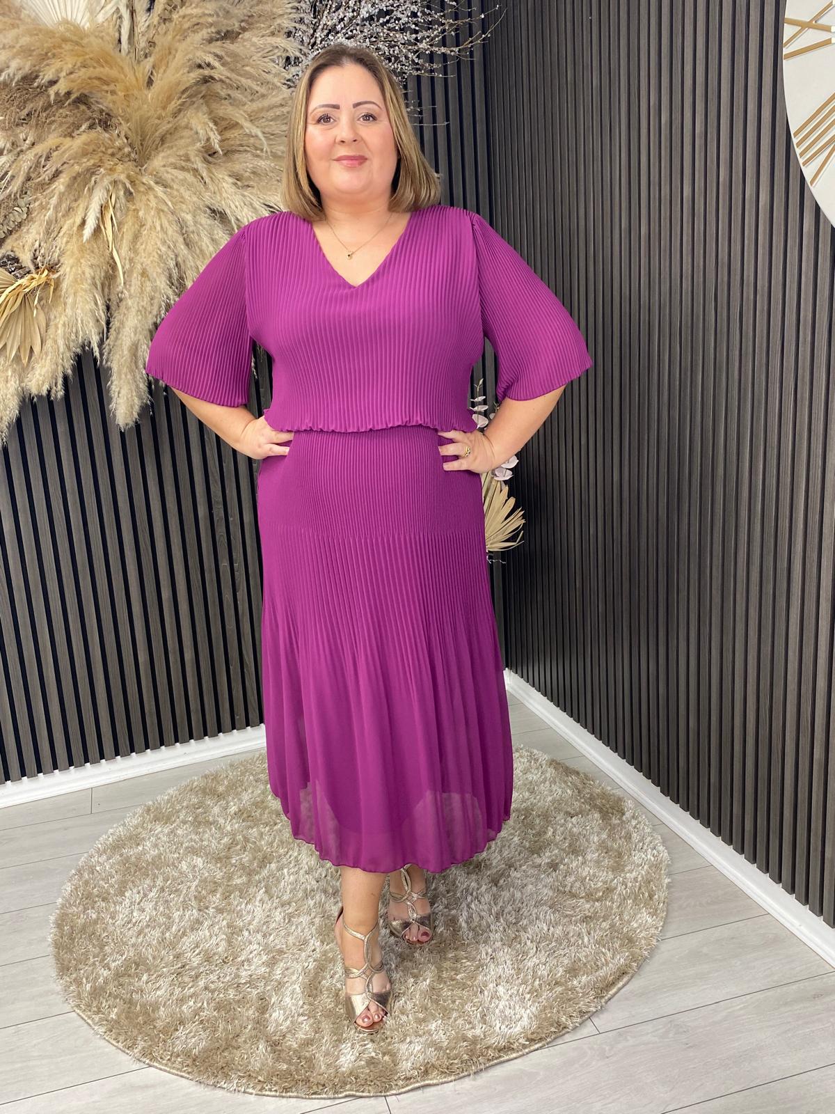STACEY DRESS - PLUM