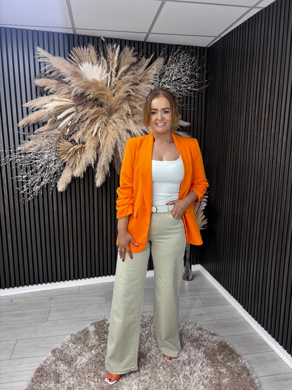 TANYA BLAZER - BRIGHT ORANGE