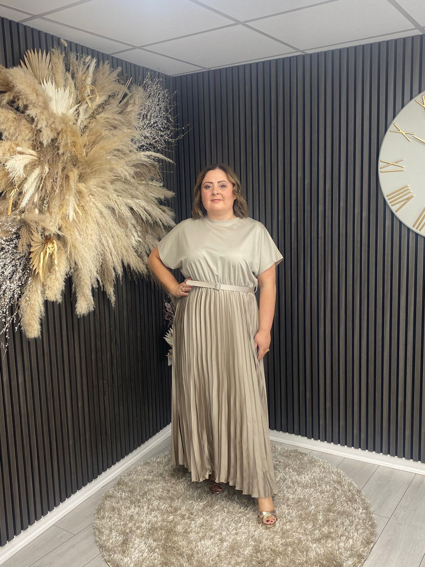 LANEY DRESS - TAUPE
