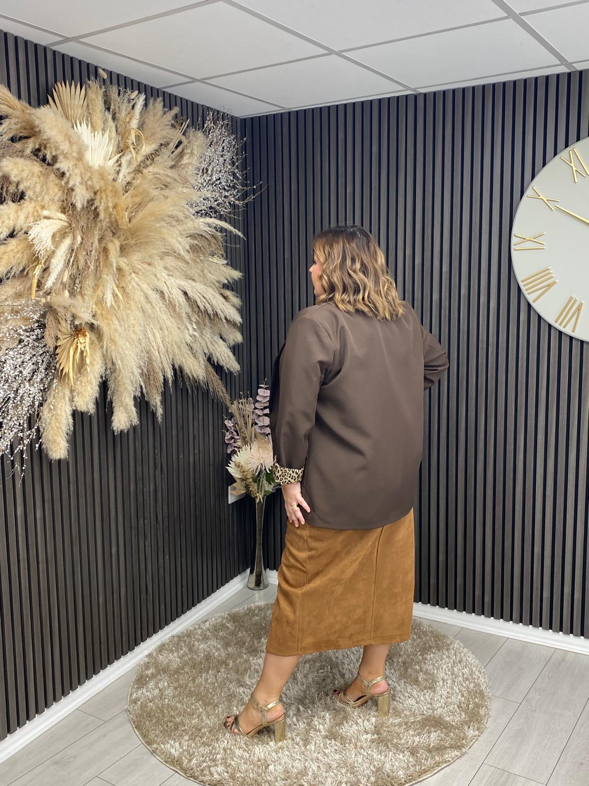 YVONNE BLAZER - BROWN ANIMAL