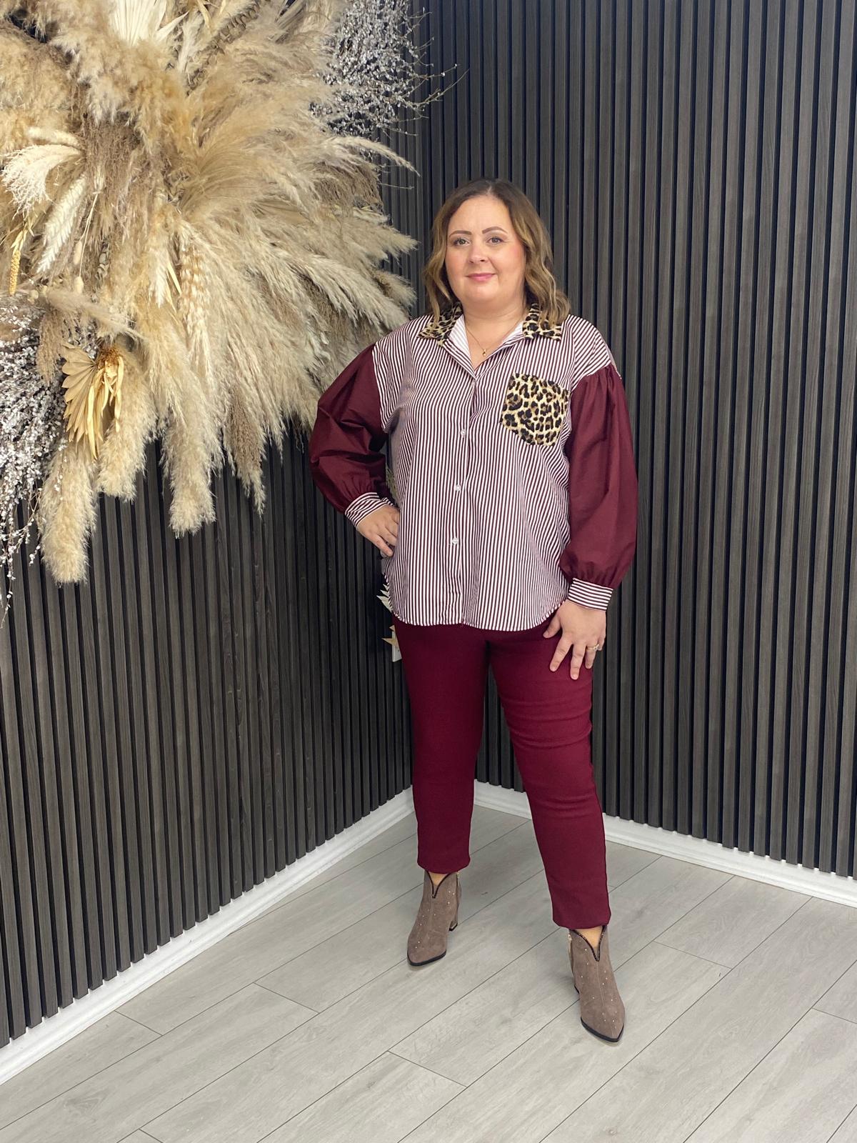 KRISTA SHIRT - BORDEAUX
