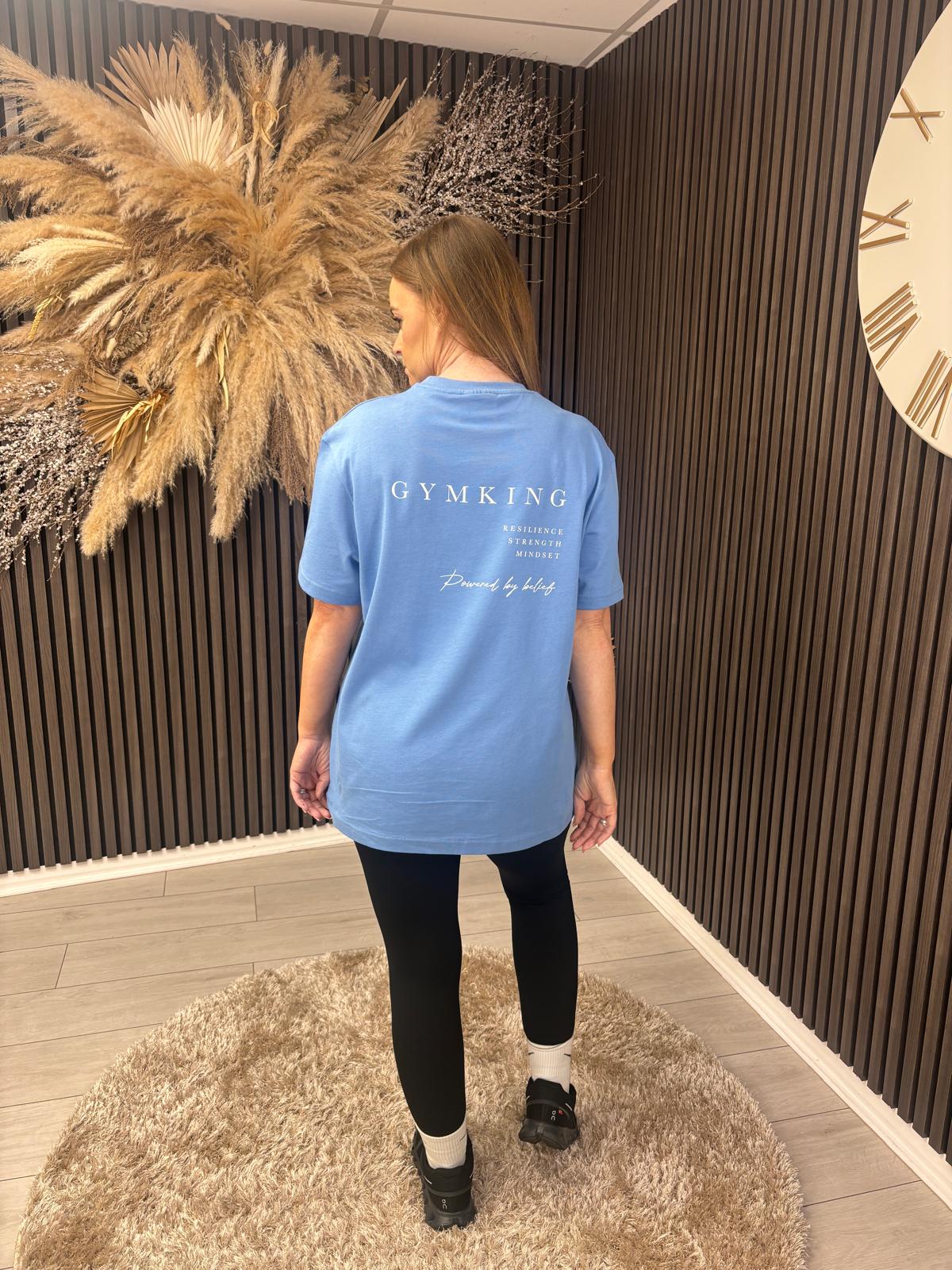 GYM KING TEE - BLUE IRIS
