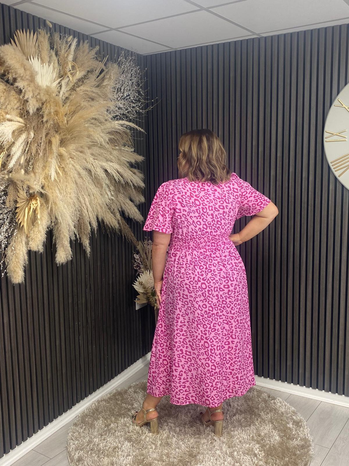 STELLA DRESS - PINK ANIMAL