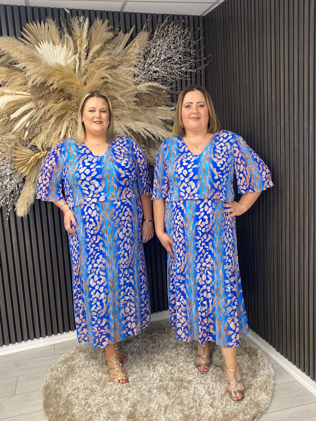 GERI DRESS - BLUE PRINT