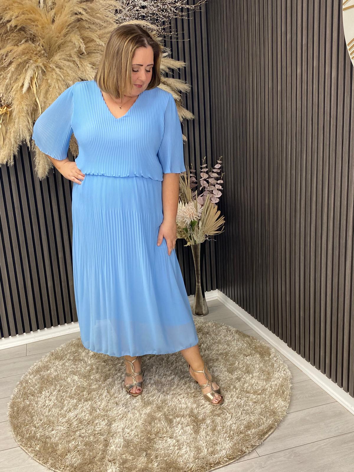 STACEY DRESS - POWDER BLUE