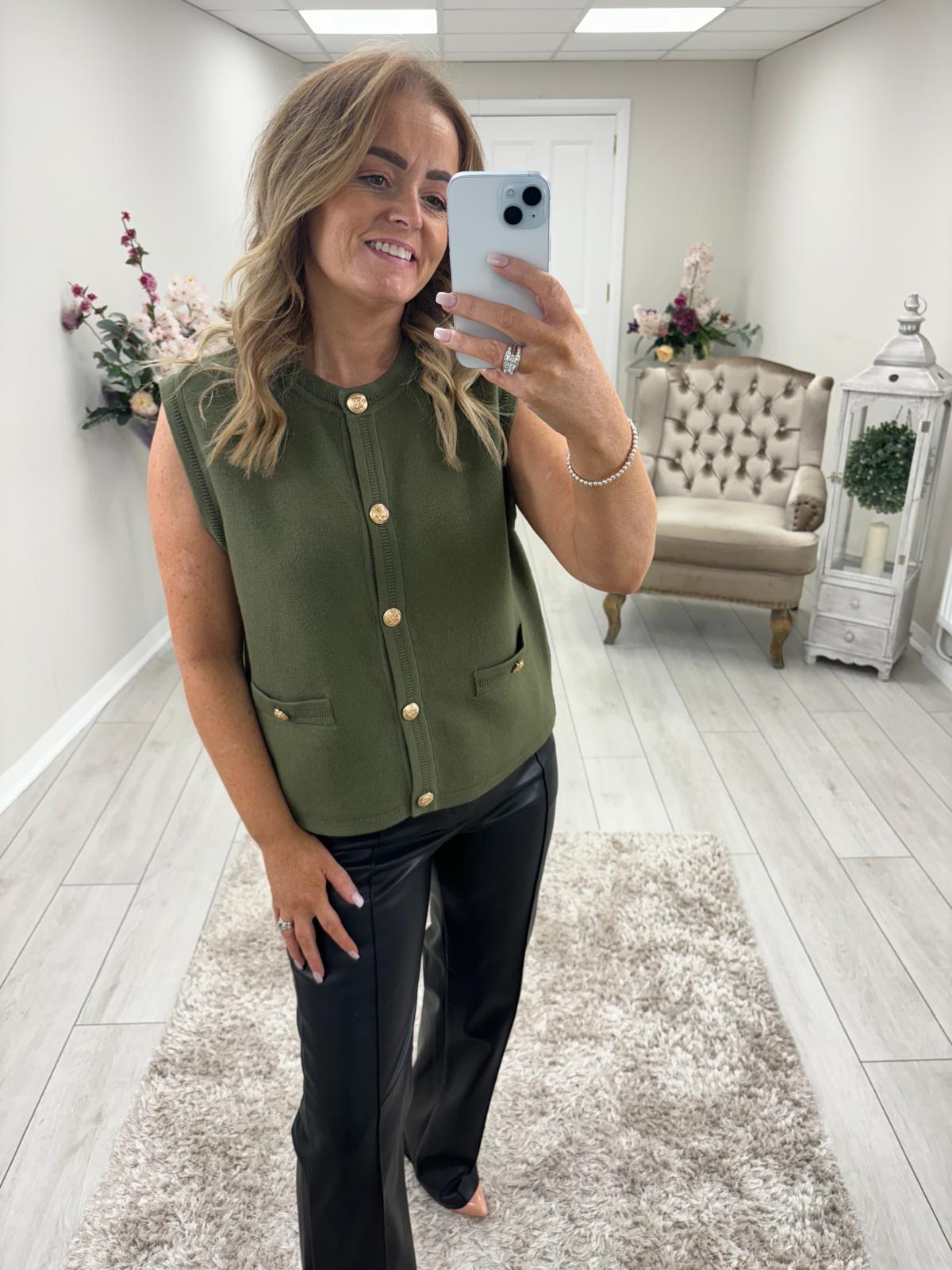 ARIANA VEST - KHAKI