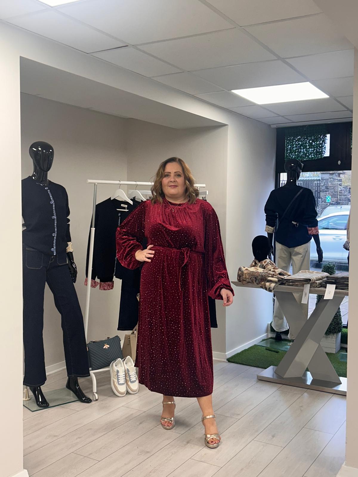 SKYE DRESS - BORDEAUX