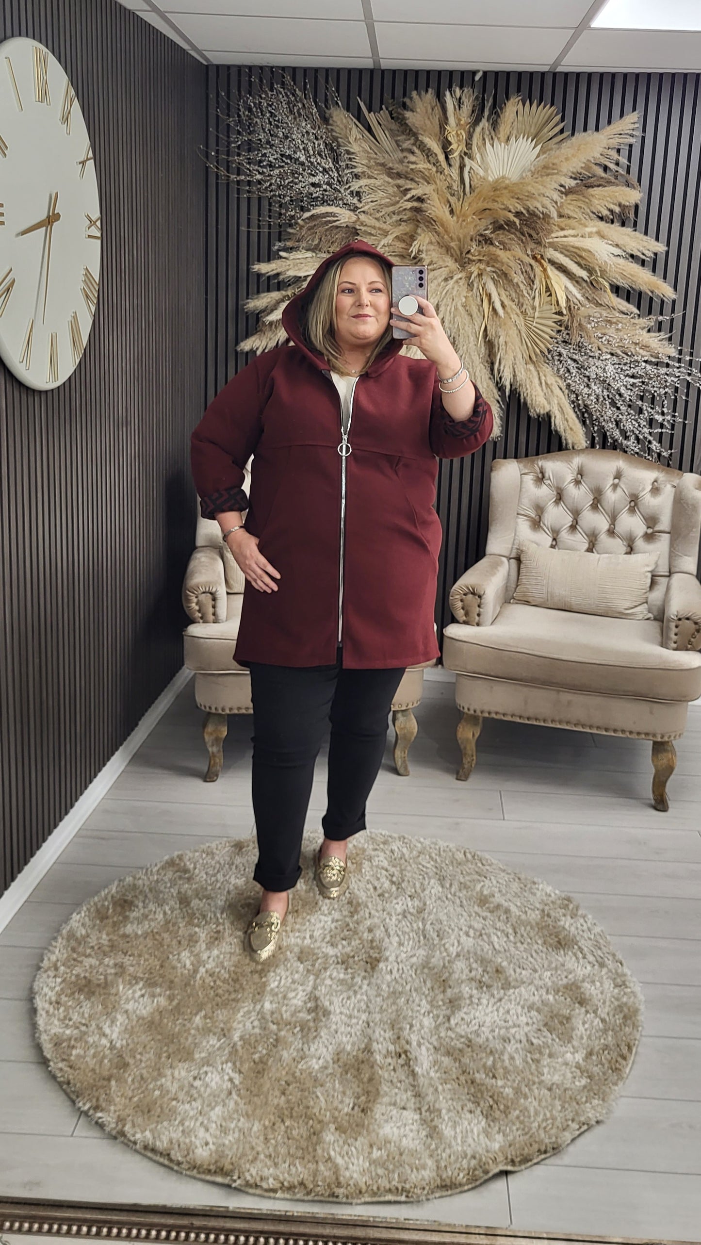 KELLY JACKET - BURGUNDY