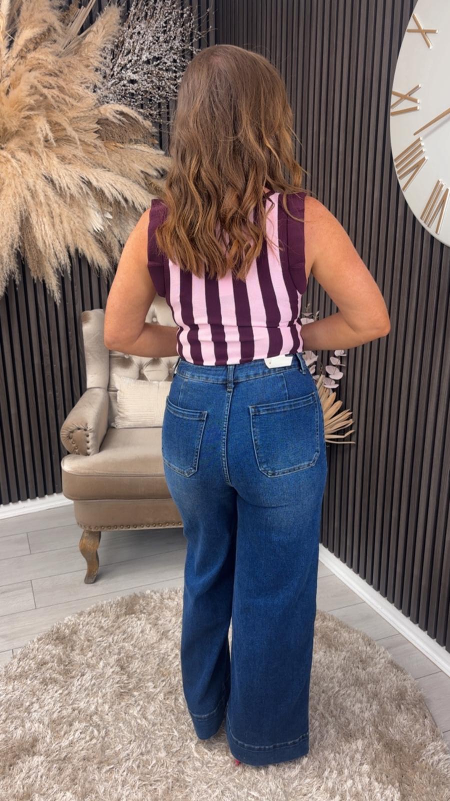 KATRINA WIDE LEG JEANS - BLUE