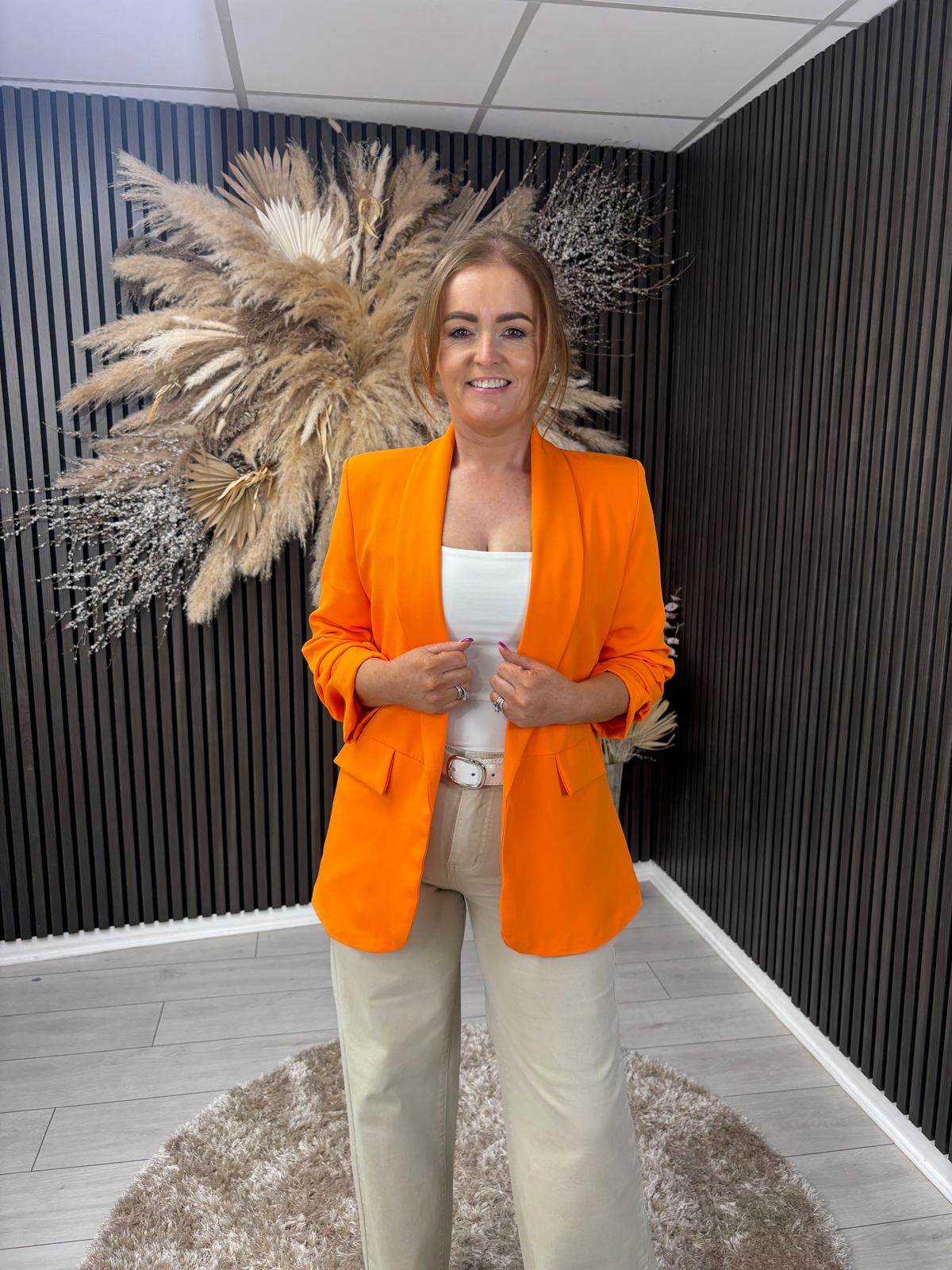 TANYA BLAZER - BRIGHT ORANGE
