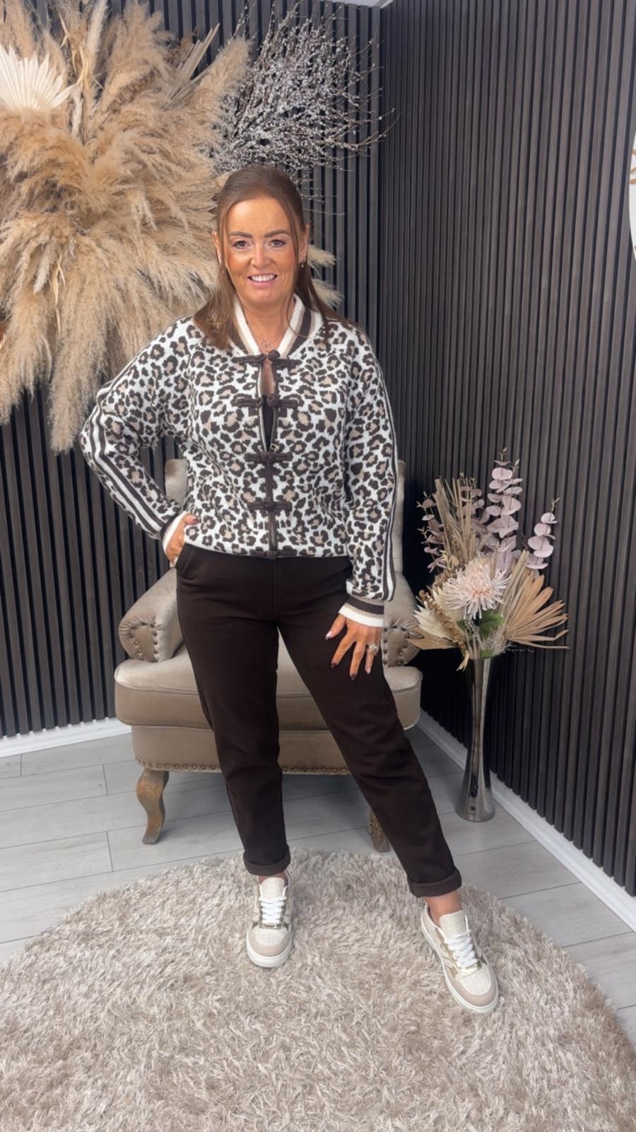 JACINTA JACKET - LEOPARD PRINT