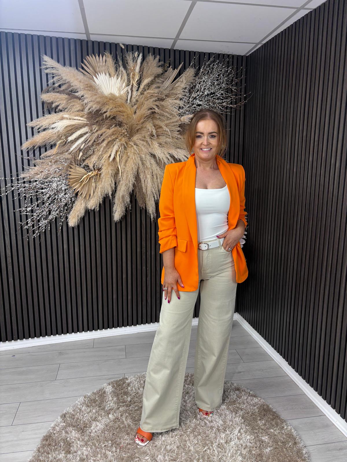 TANYA BLAZER - BRIGHT ORANGE