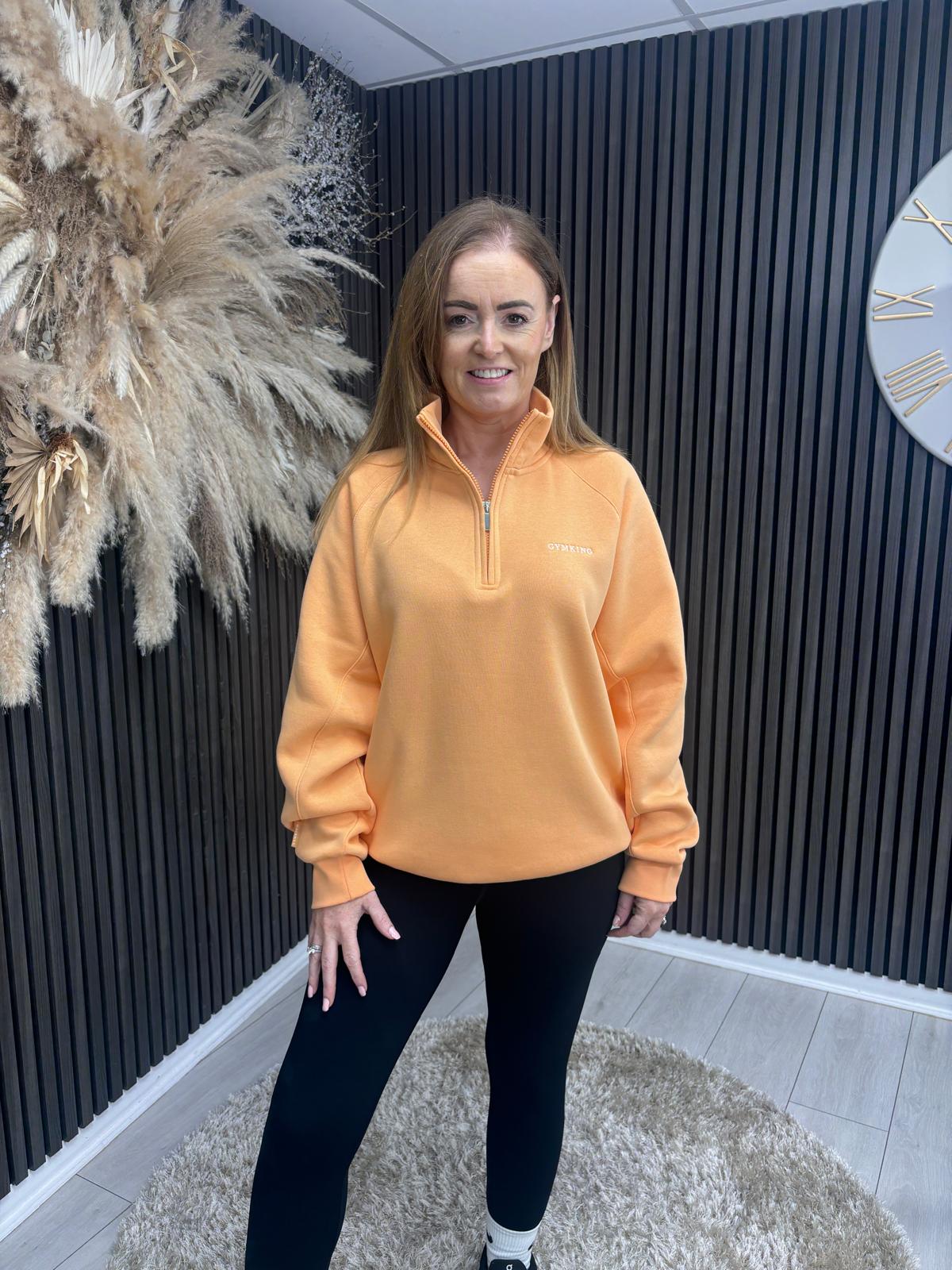GYM KING RAGLAN FUNNEL - APRICOT