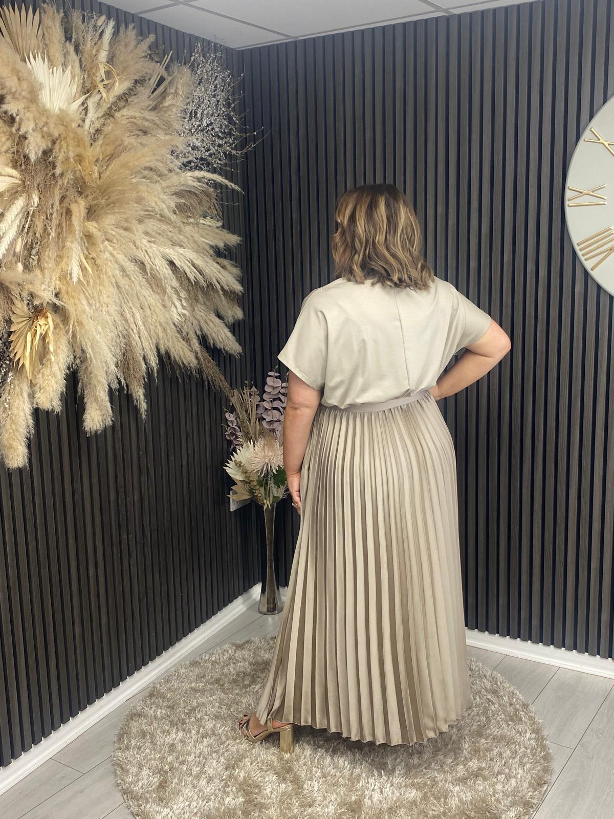 LANEY DRESS - TAUPE