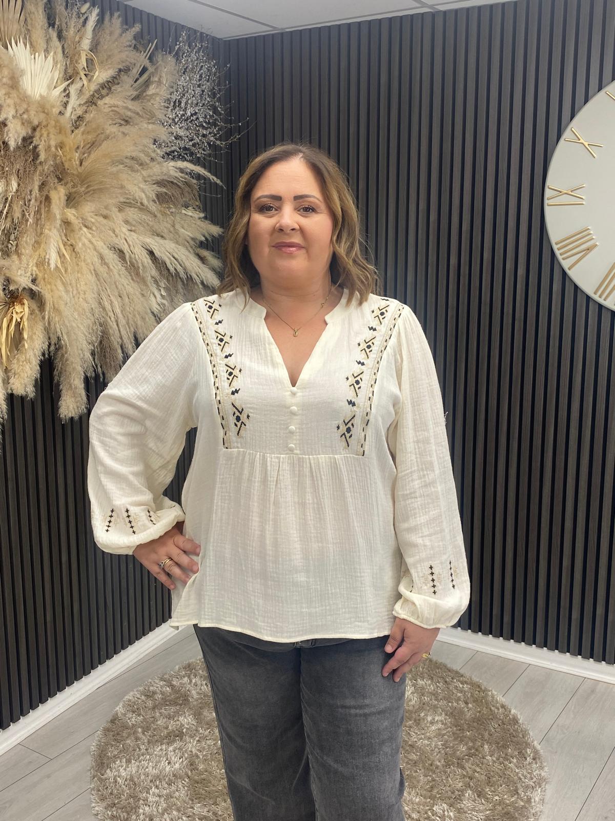 SOPHIA TOP - BEIGE