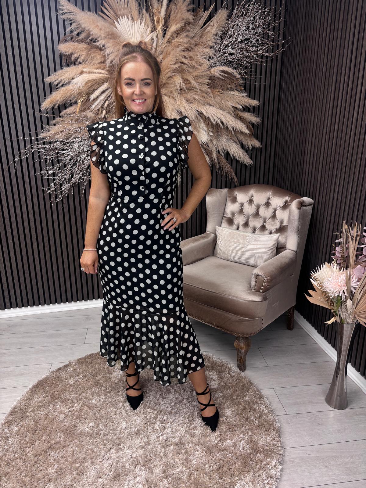 HANNAH DRESS - BLACK SPOT
