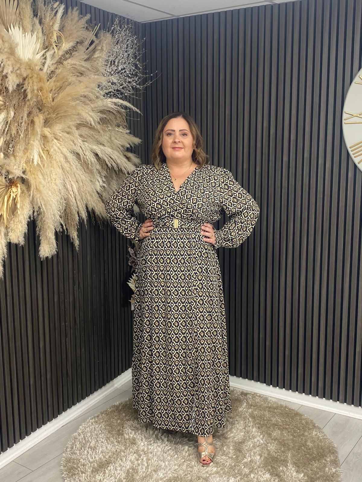 CLODAGH DRESS - BROWN