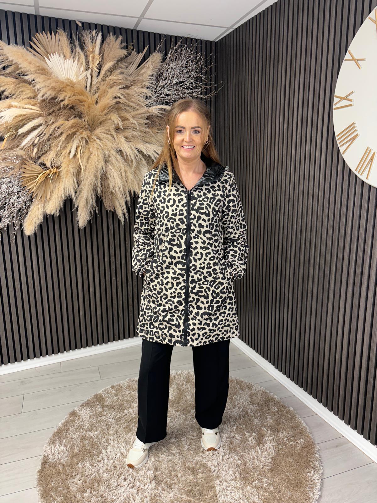 MAEVE REVERSIBLE COAT - LEOPARD