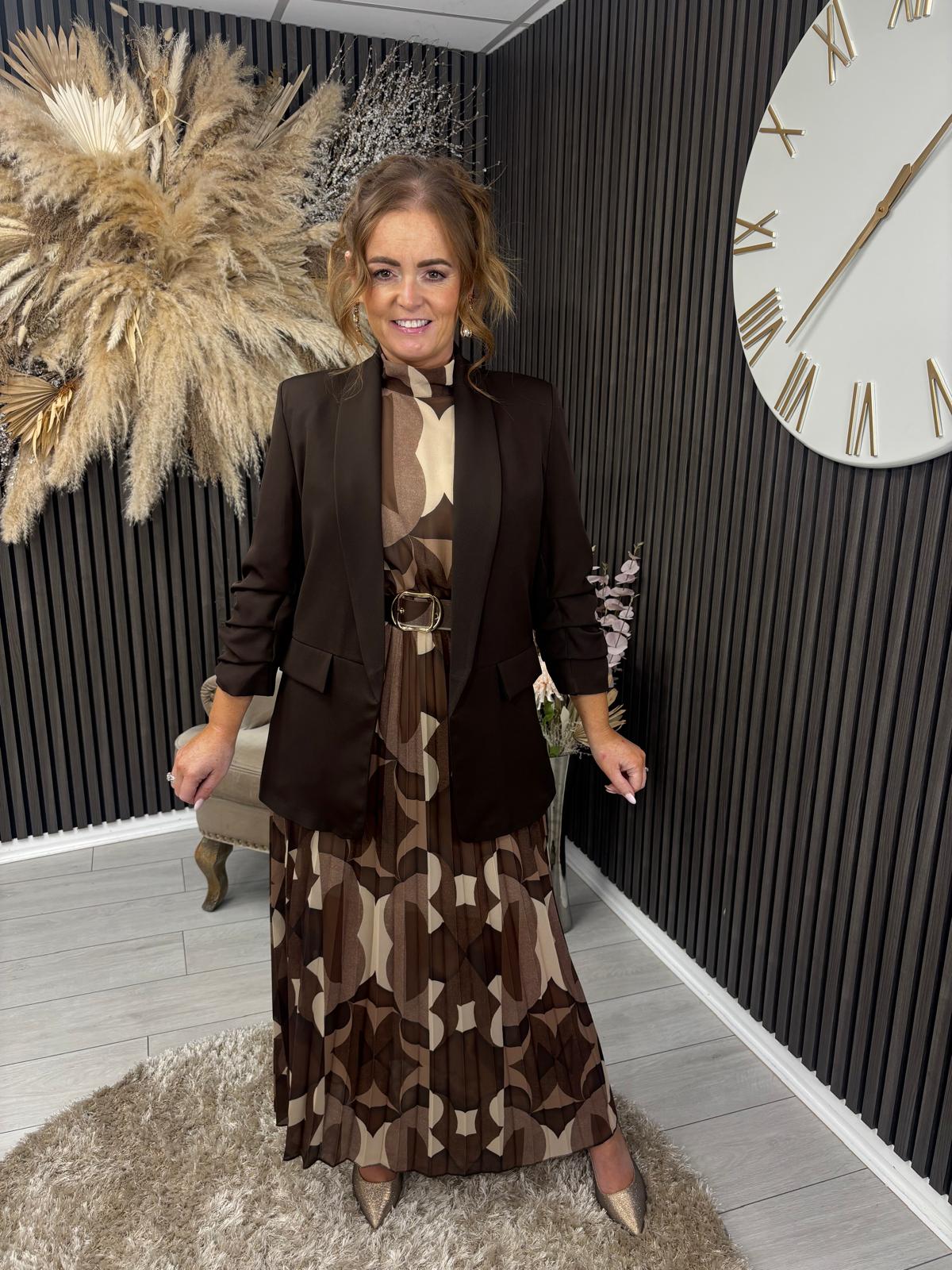 TANYA BLAZER - BROWN