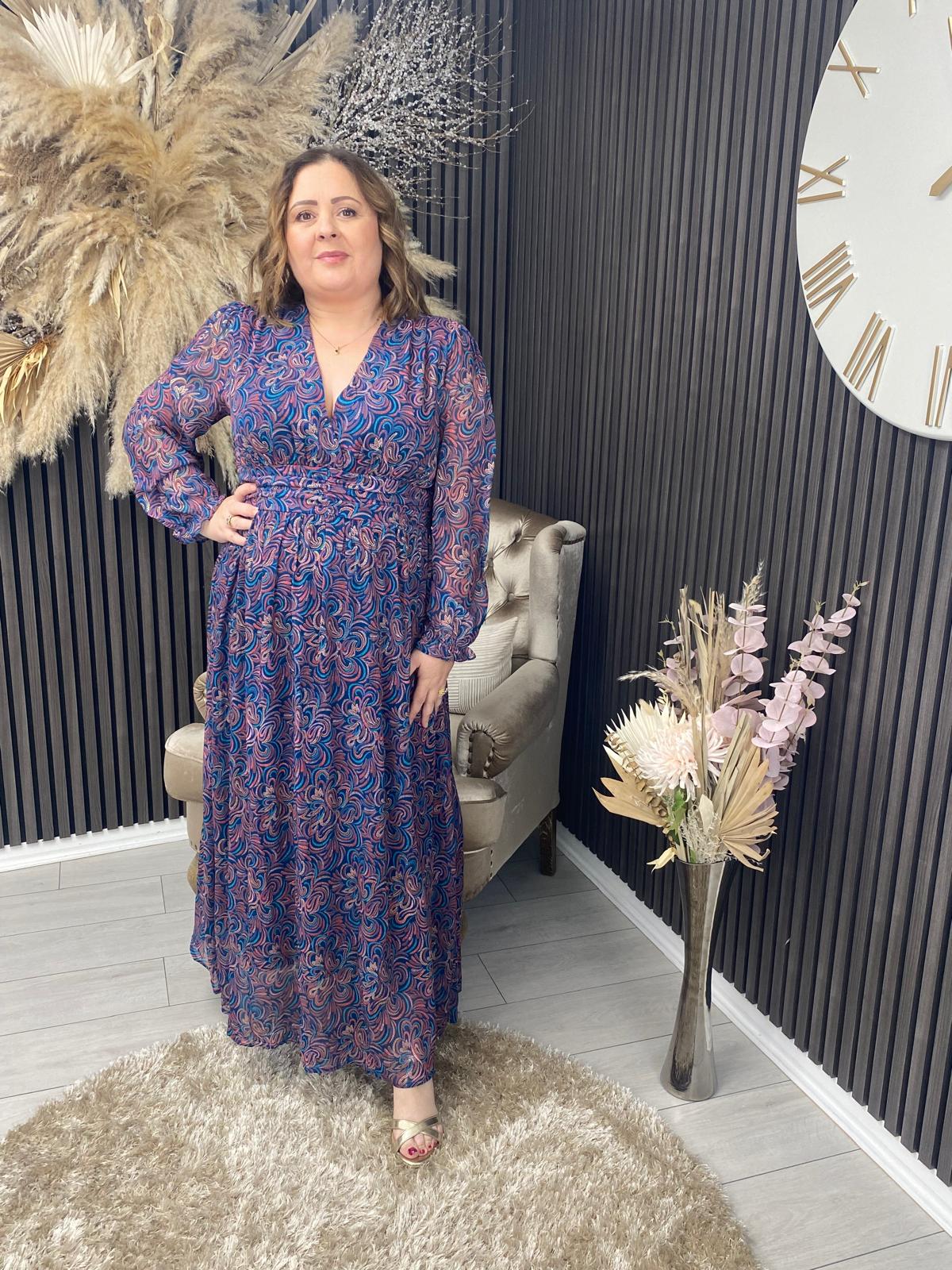 BREANNA DRESS - BLUE