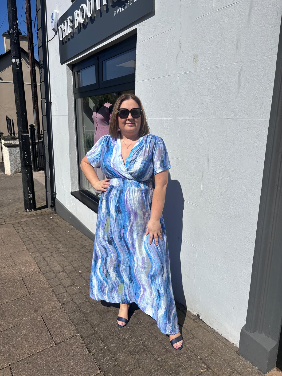 MEGAN ROSE DRESS - PURPLE/BLUE