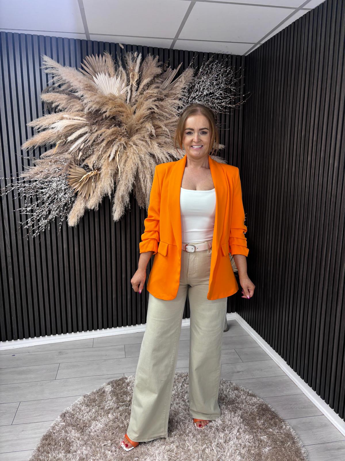 TANYA BLAZER - BRIGHT ORANGE