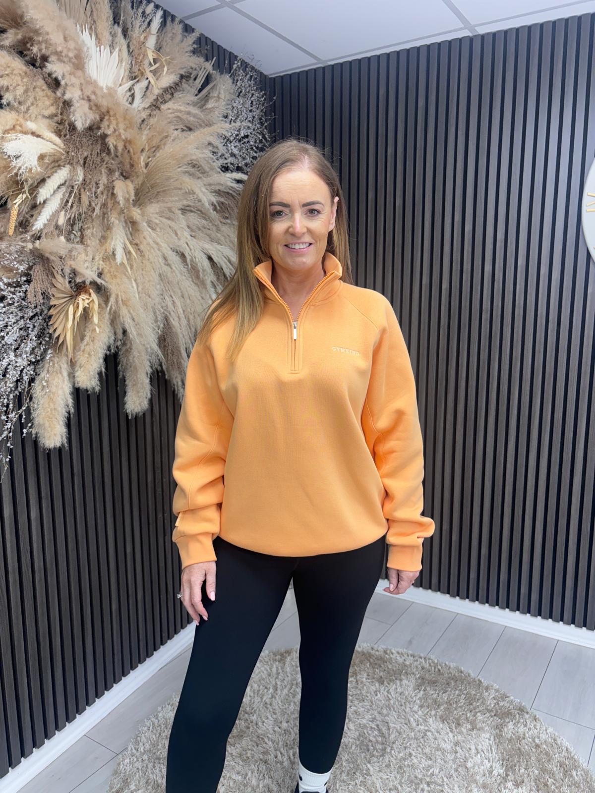 GYM KING RAGLAN FUNNEL - APRICOT