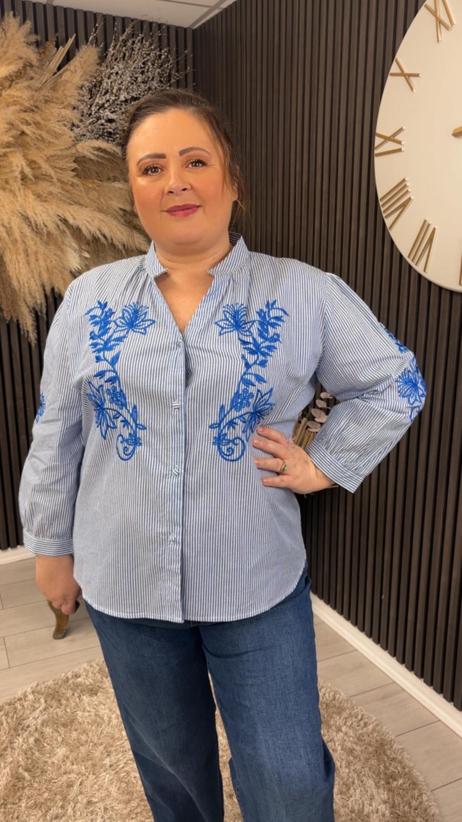 ROSANNA SHIRT - BLUE STRIPE