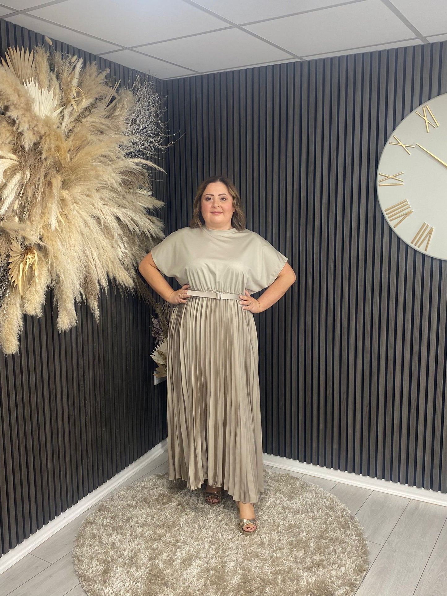 LANEY DRESS - TAUPE