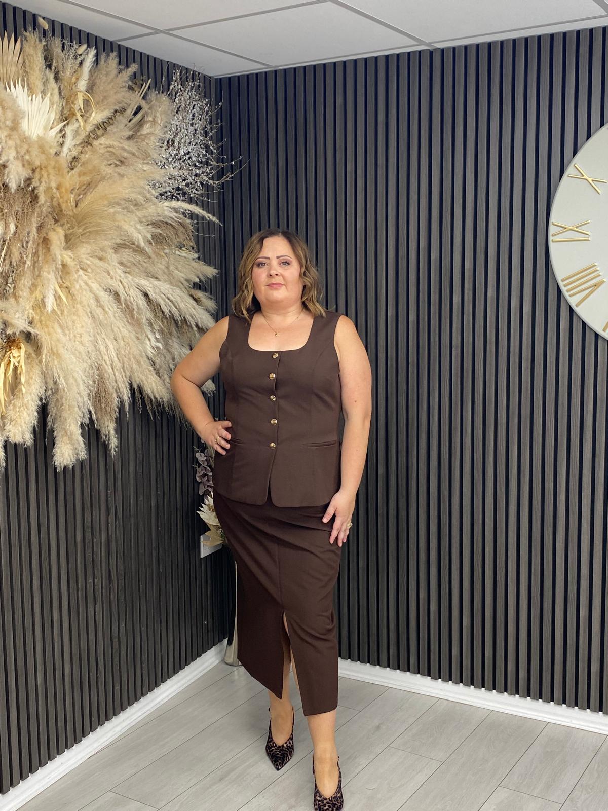 VICKY SKIRT - BROWN