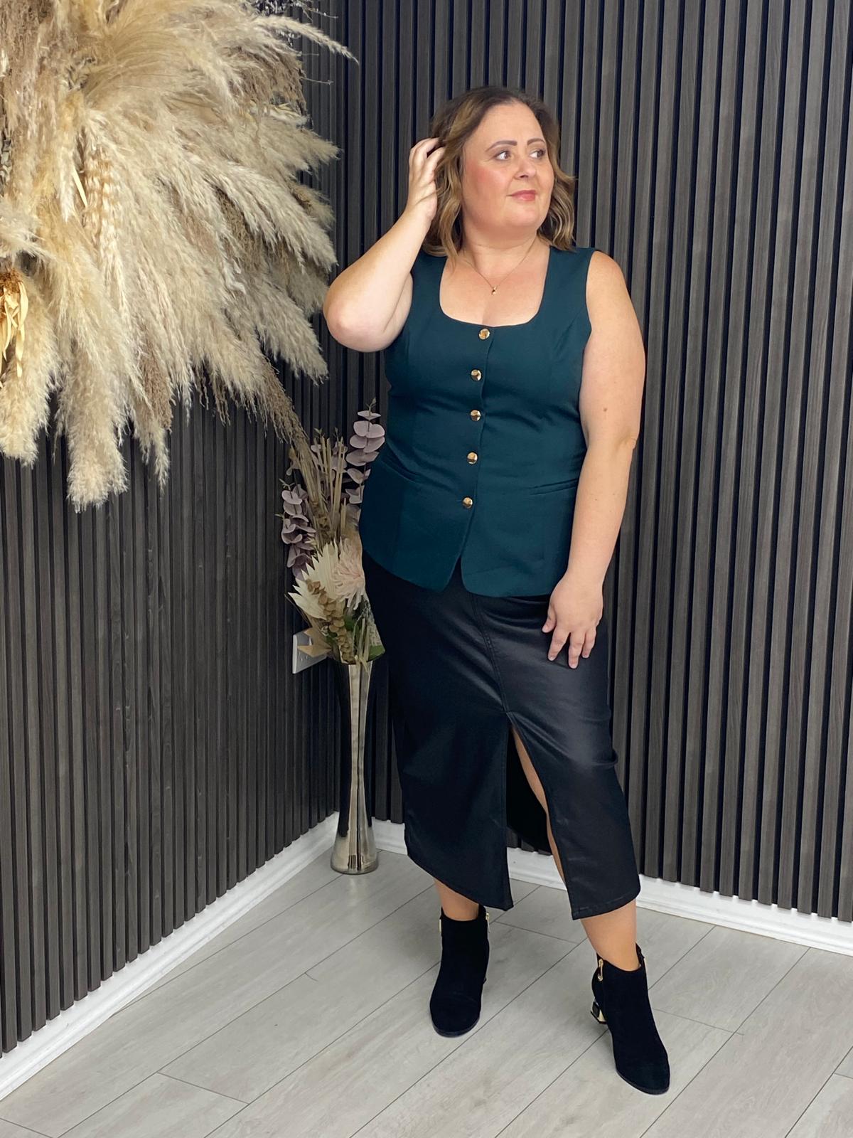 AMARA LEATHER LOOK SKIRT