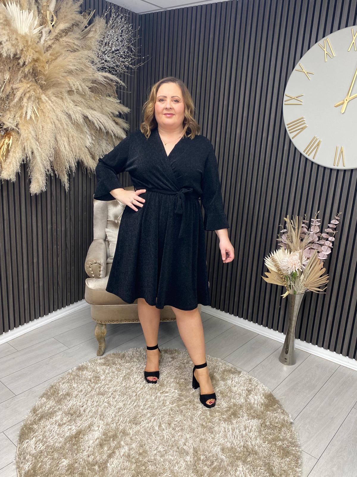 PAXTON DRESS - BLACK/SILVER