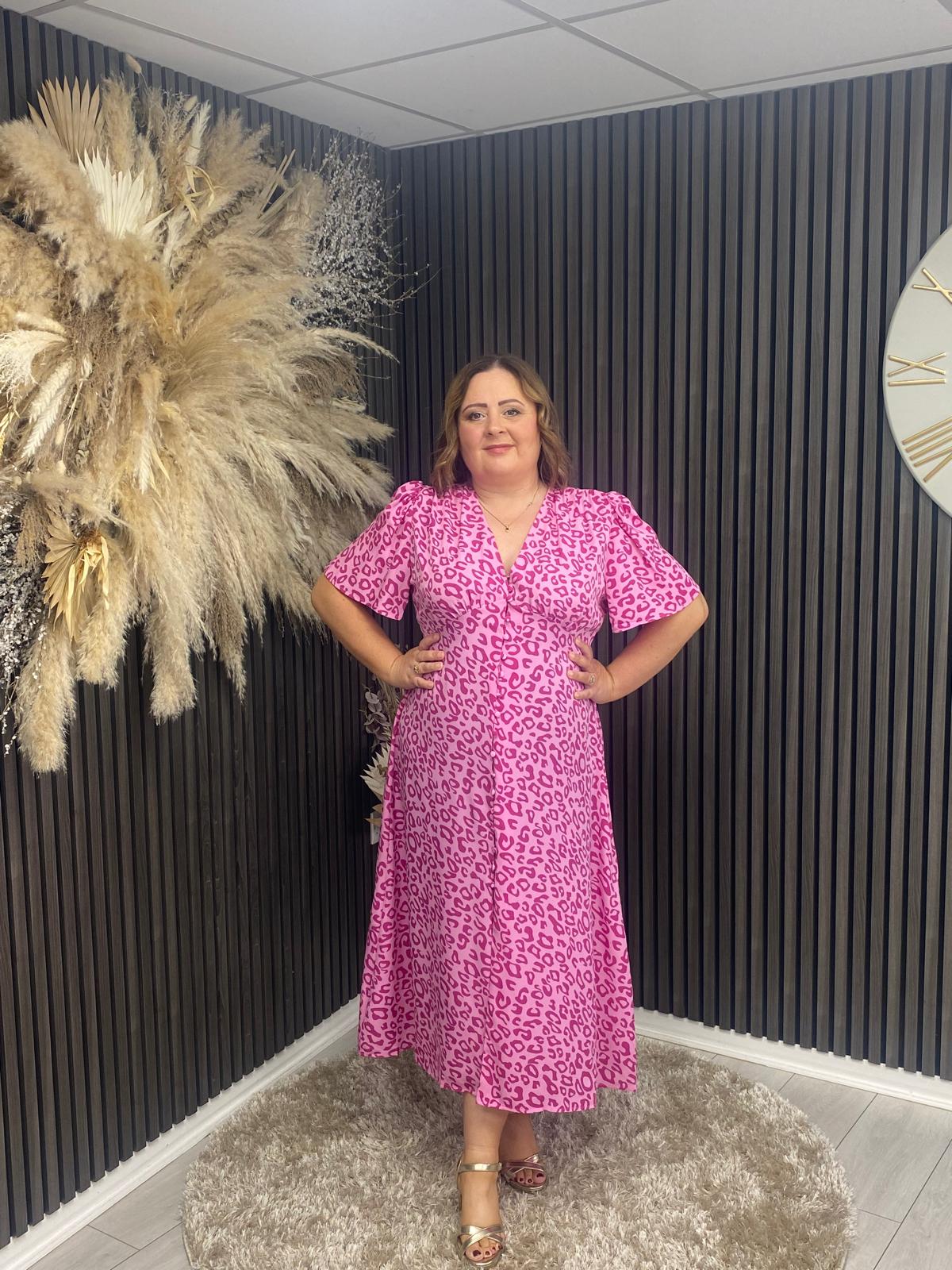 STELLA DRESS - PINK ANIMAL