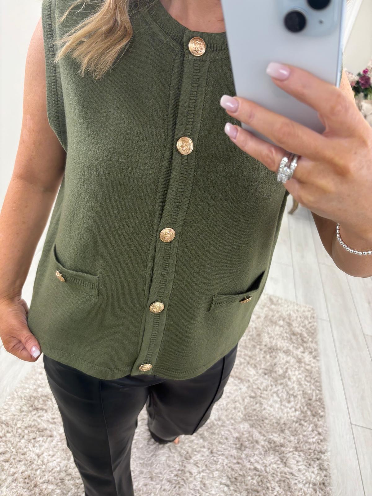 ARIANA VEST - KHAKI
