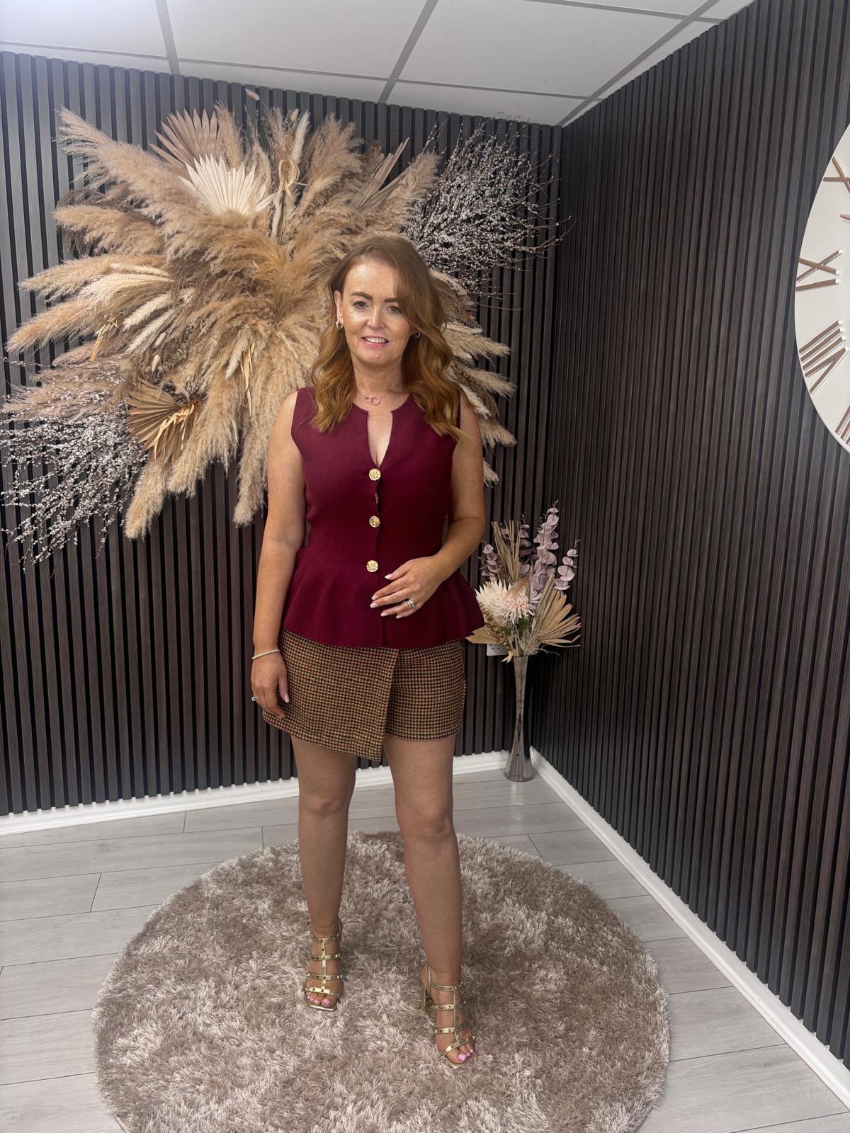 BRENDA VEST - BORDEAUX