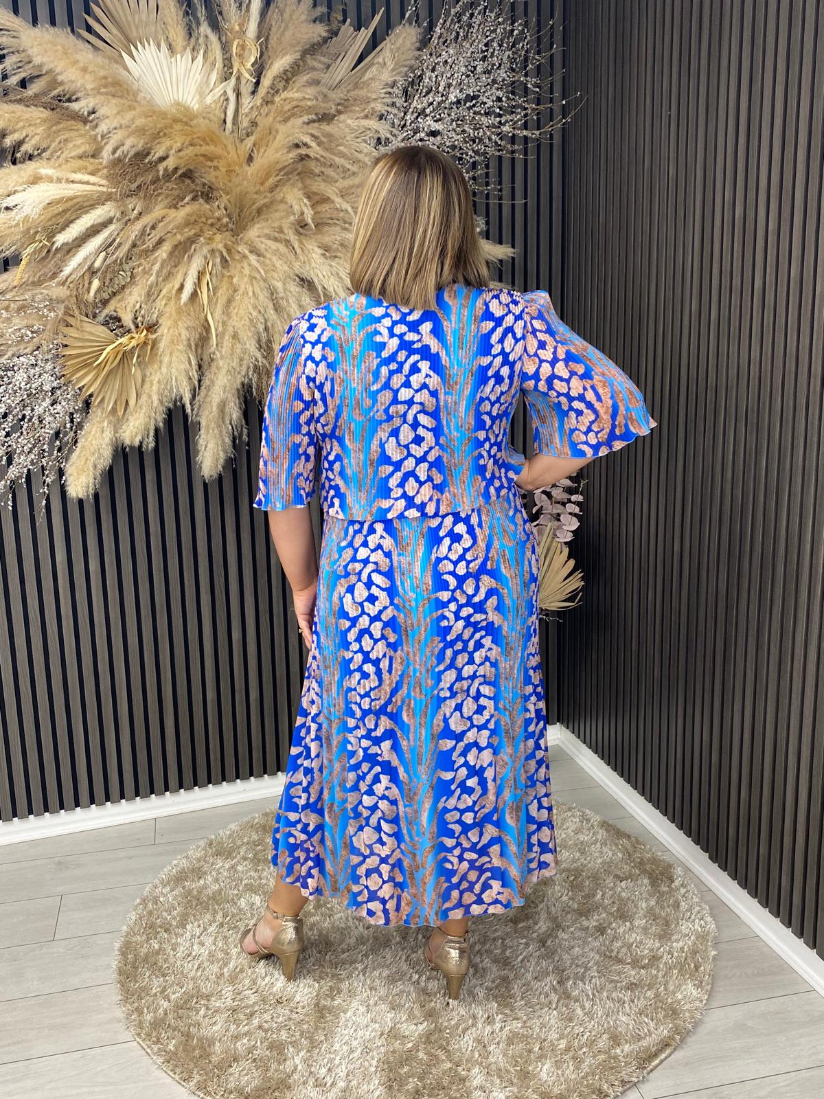 GERI DRESS - BLUE PRINT
