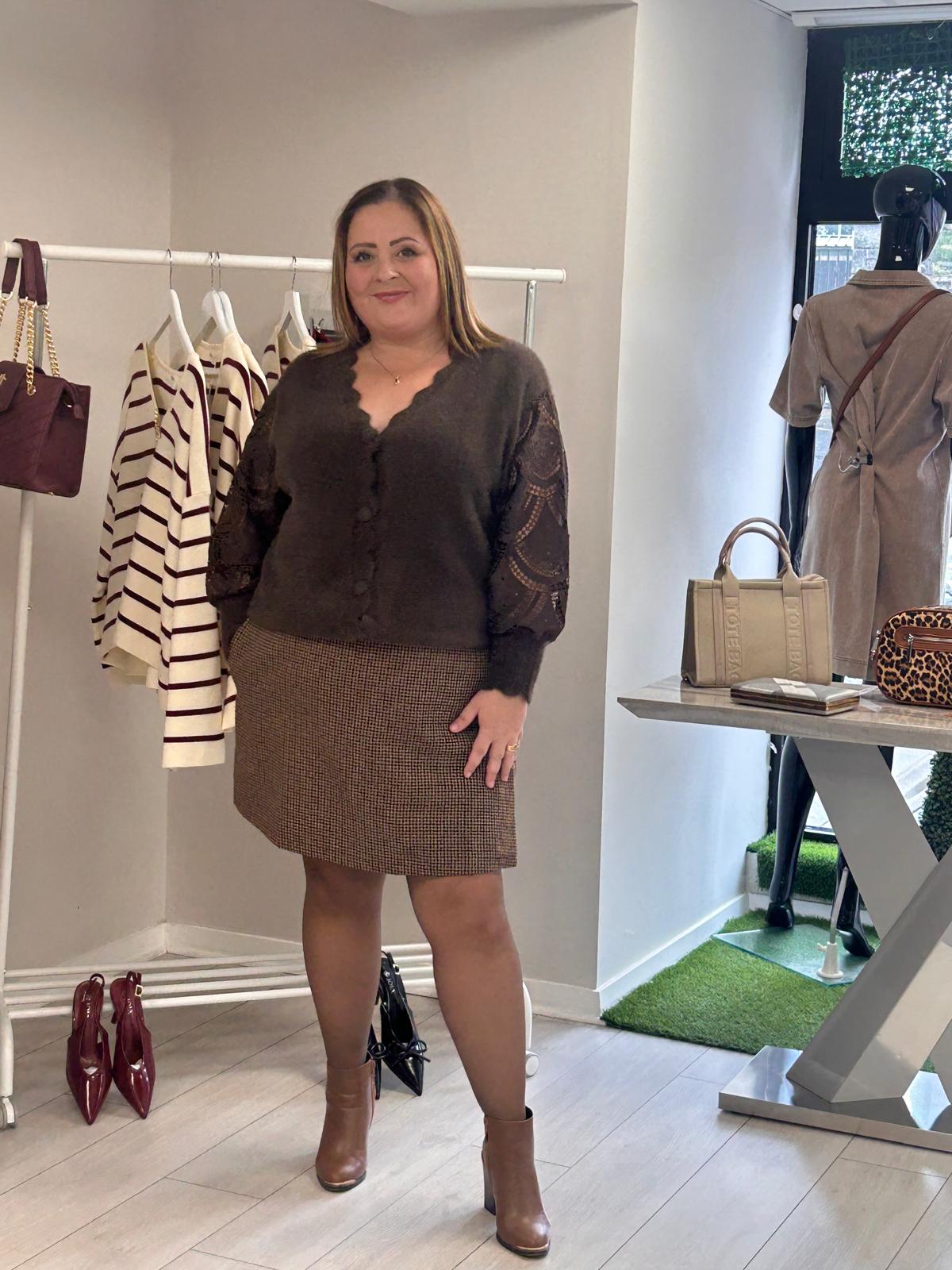 SAMANTHA CARDIGAN - BROWN