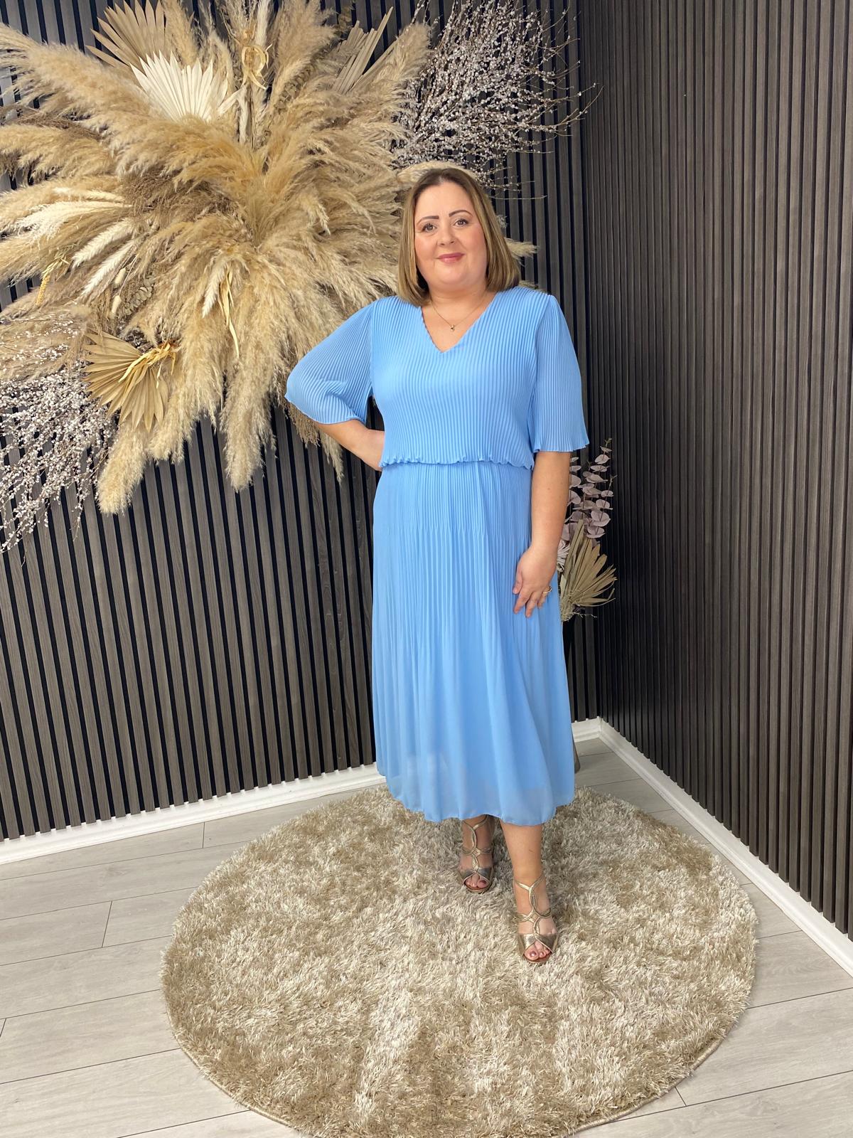 STACEY DRESS - POWDER BLUE