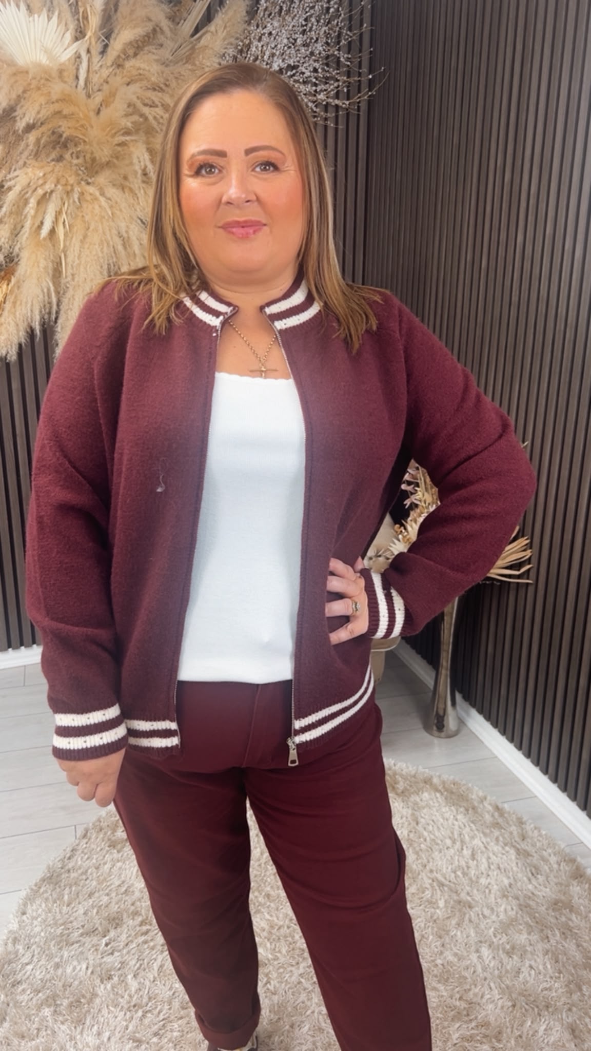 BETSY JACKET - BURGUNDY
