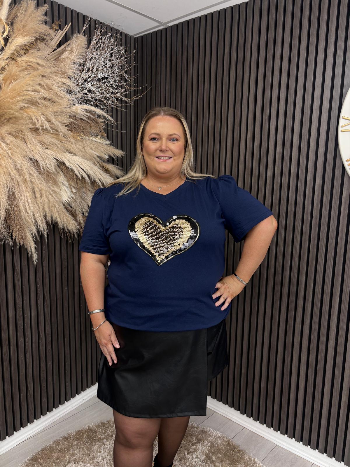 ETTA T-SHIRT - NAVY