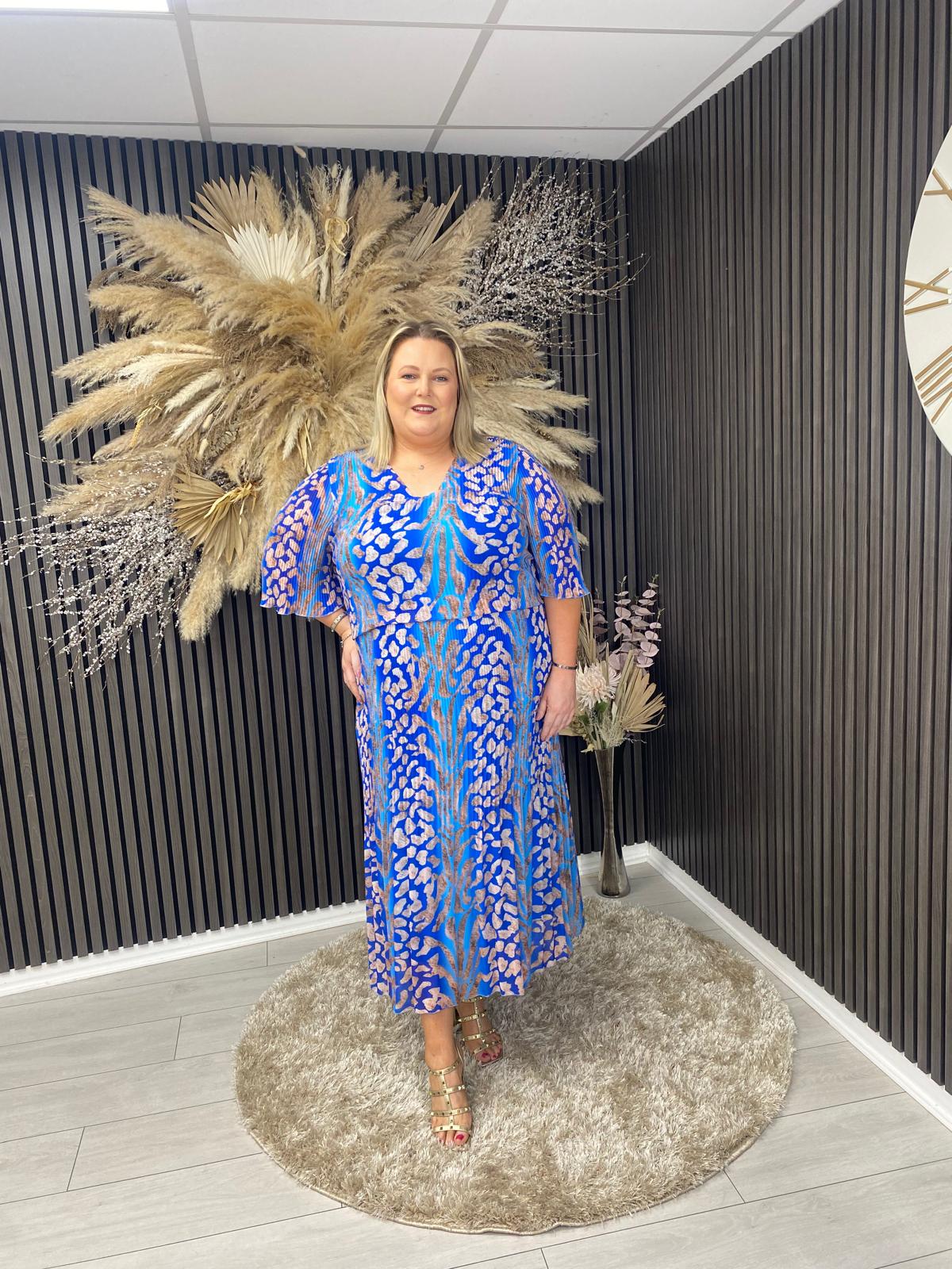 GERI DRESS - BLUE PRINT