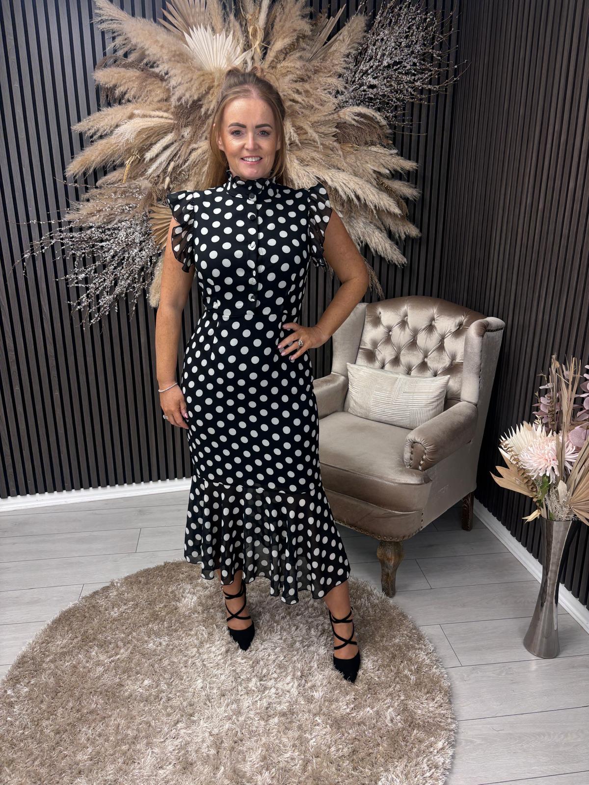HANNAH DRESS - BLACK SPOT