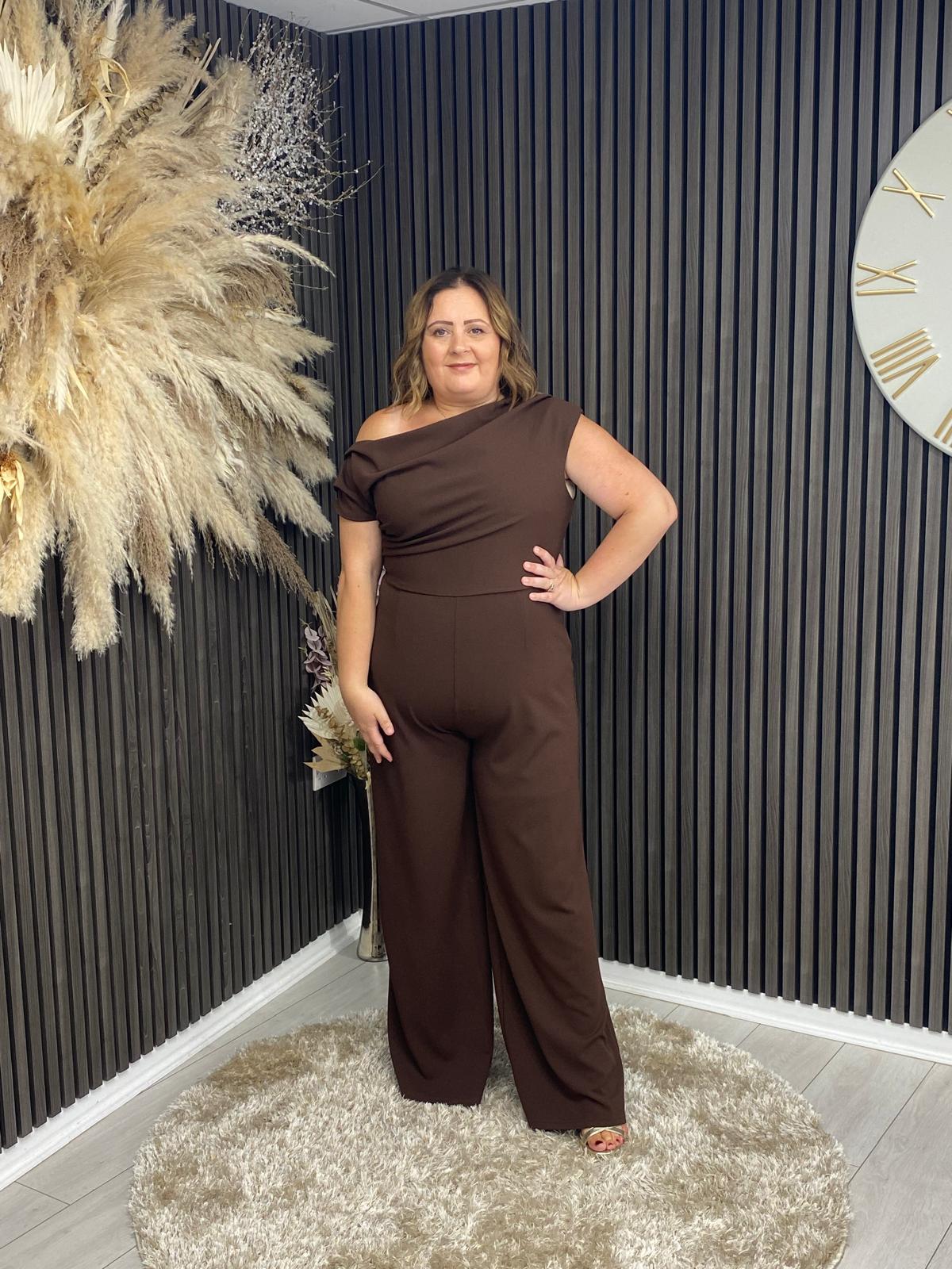 DONNA JUMPSUIT - BROWN