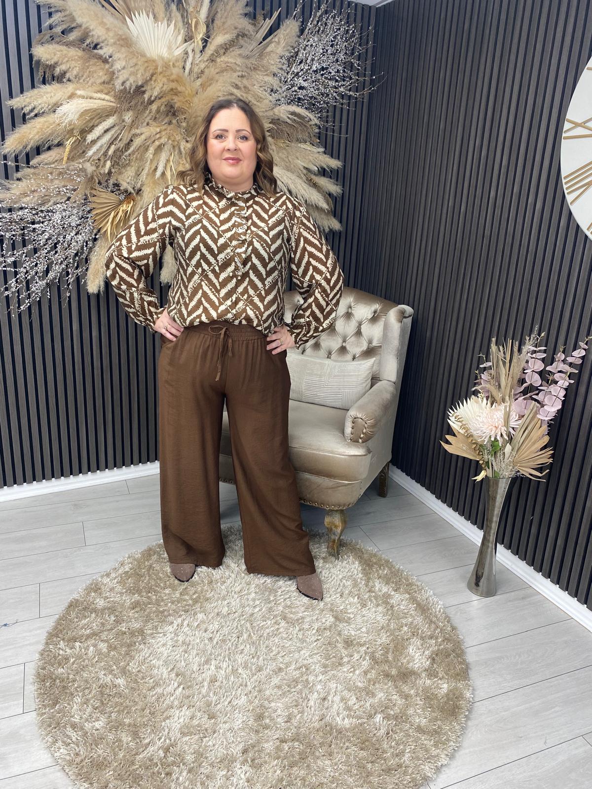 BECKY SHIRT - BROWN