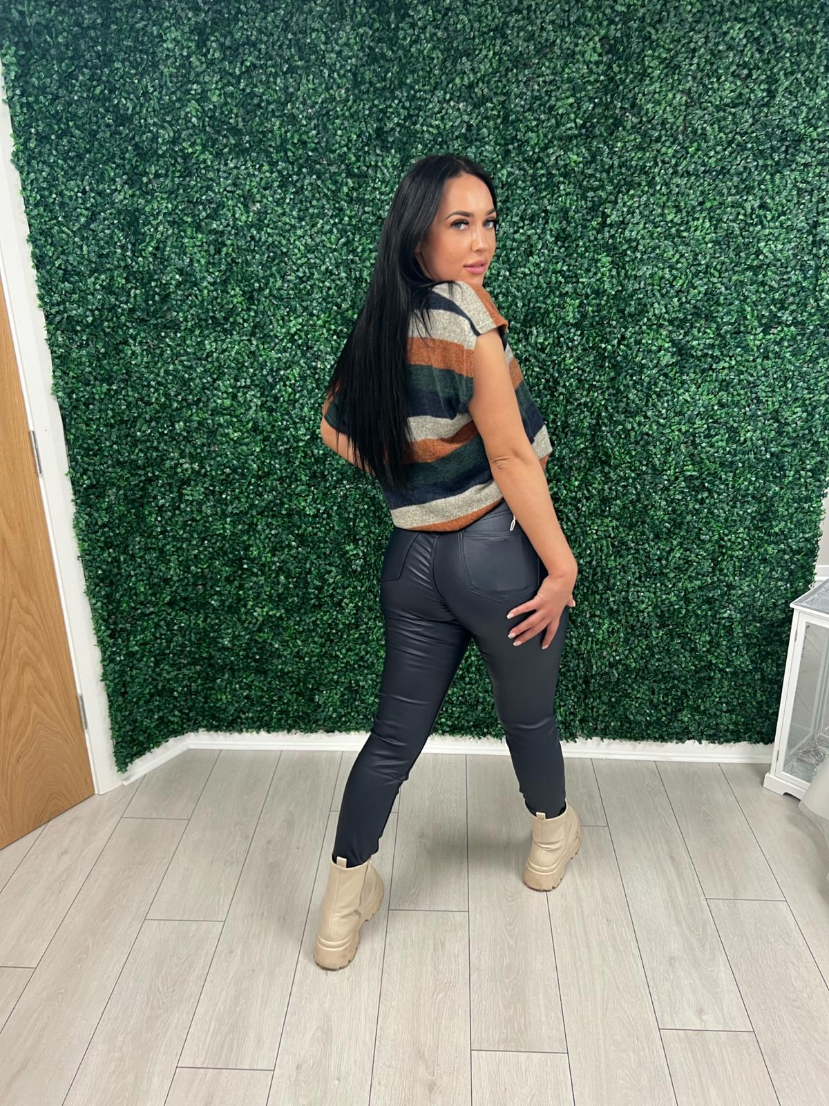Navy coated deals jeans