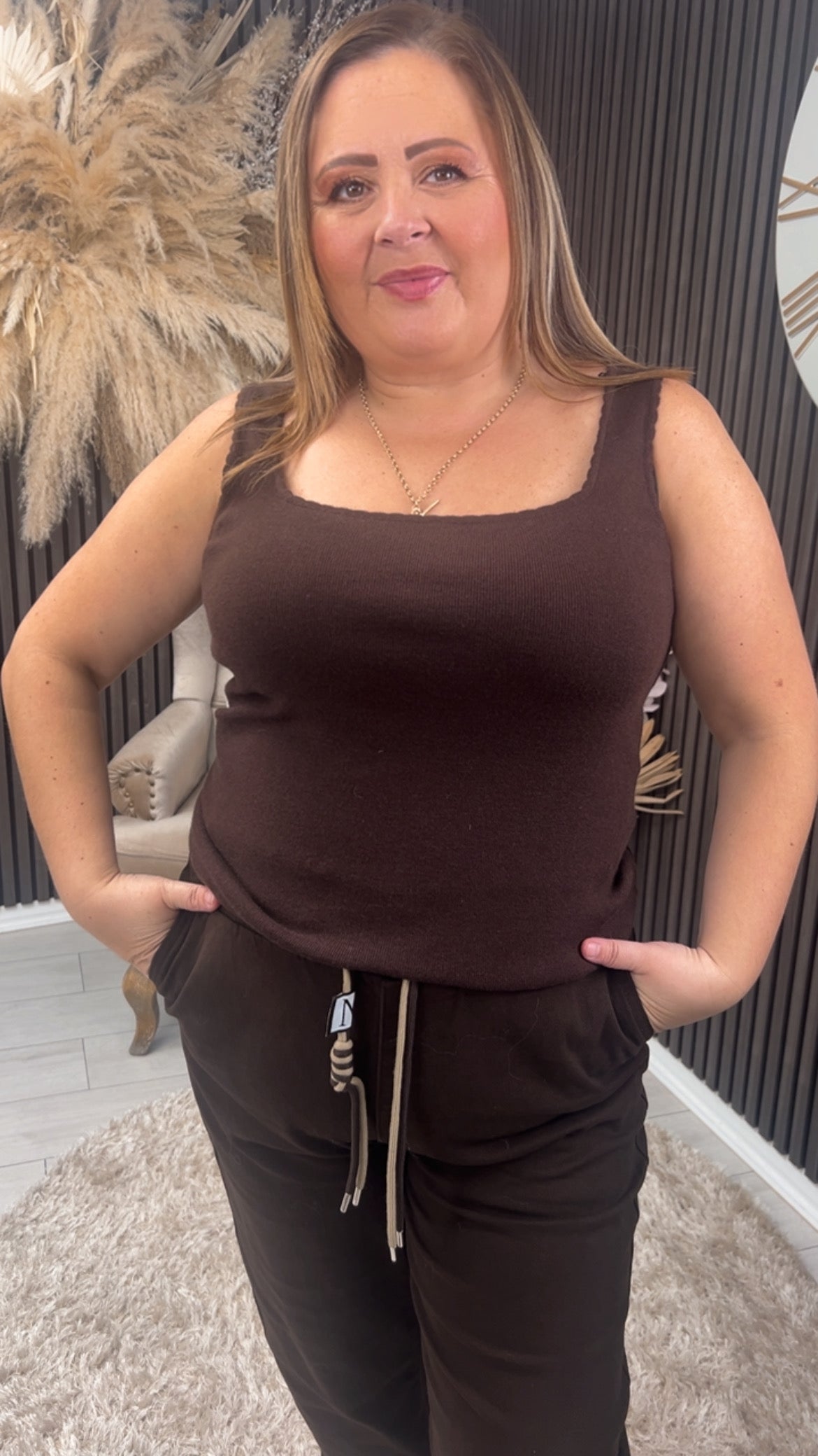 BRYONY VEST - BROWN