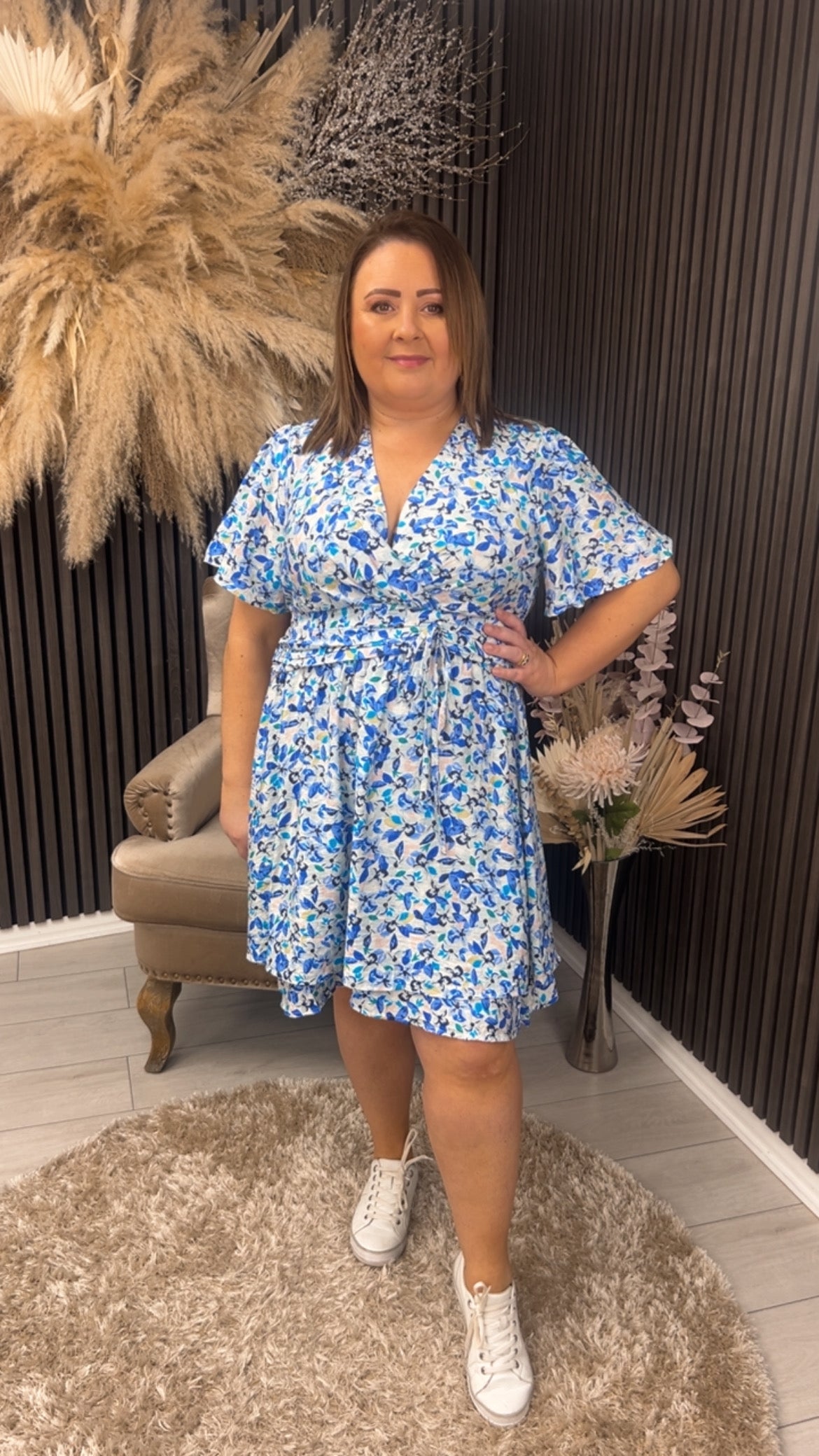 GERALDINE DRESS - BLUE