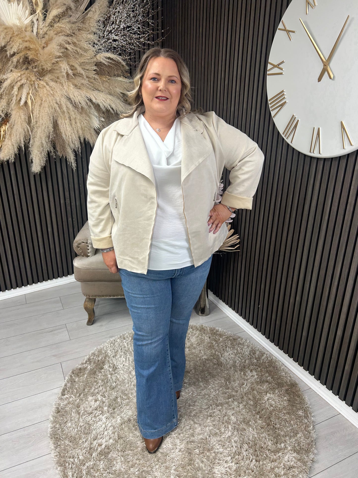 PENNY BIKER JACKET - BEIGE