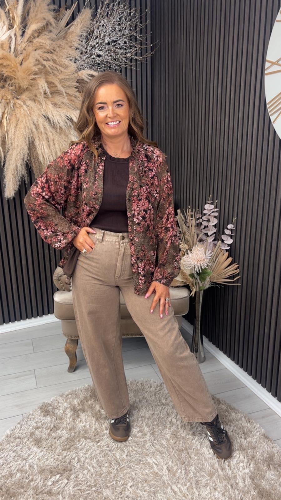 SOPHIE BLOUSE - BROWN FLORAL